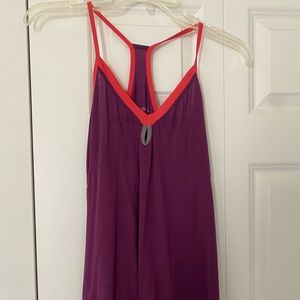 Xhiliration purple racer back tank top